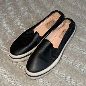 Leather Platform Flats